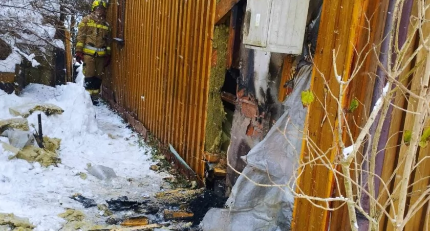 Stryszawa: Pożar domku letniskowego 