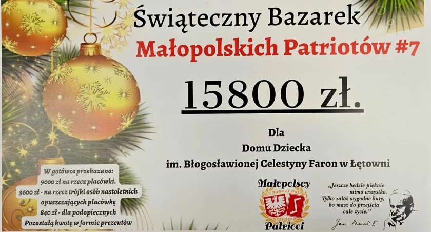 Rekordowe wsparcie dla Domu Dziecka w Łętowni