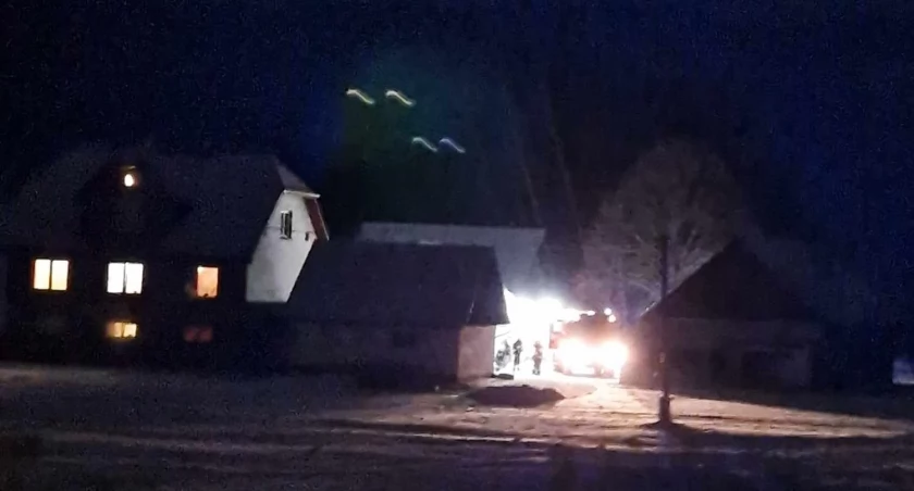 Pożar w budynku jednorodzinnym w Kukowie 