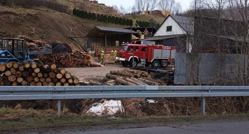 Pożar w zakładzie stolarskim w Kojszówce 