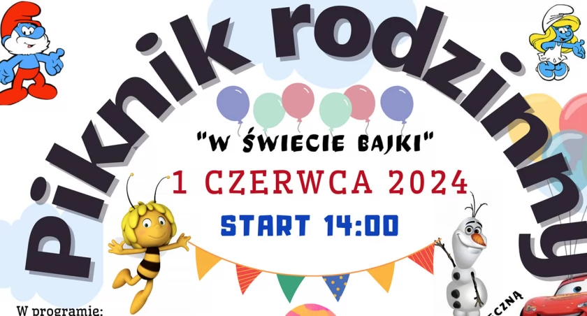  Zaproszenie na Rodzinny Piknik w Osielcu „W Świecie Bajki”