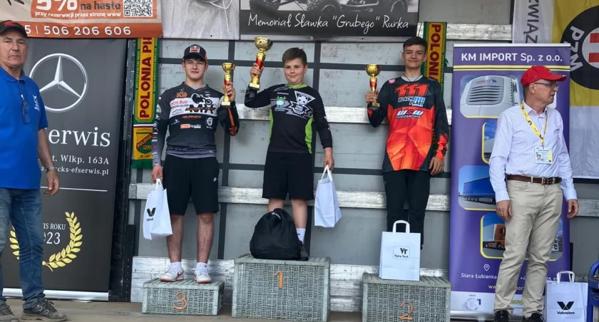 Oliwier Antosiak na podium zawodów w Pile