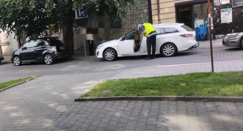 Stłuczka na makowskim rynku 