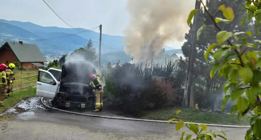 Pożar samochodu na Makowskiej Górze/aktualizacja