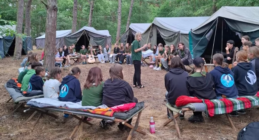 Harcerze z Jordanowa pod namiotami