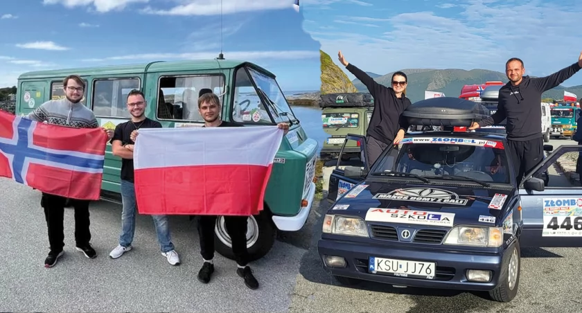 Polonezem caro i żukiem przejechali z Chorzowa do Norwegii. Cel był szczytny! 