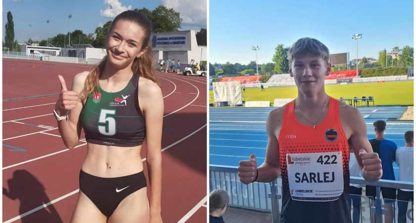 Świetne starty Julii Gruchlik i Jakuba Sarleja na 100 metrów w mistrzostwach Polski U-18 w Lublinie