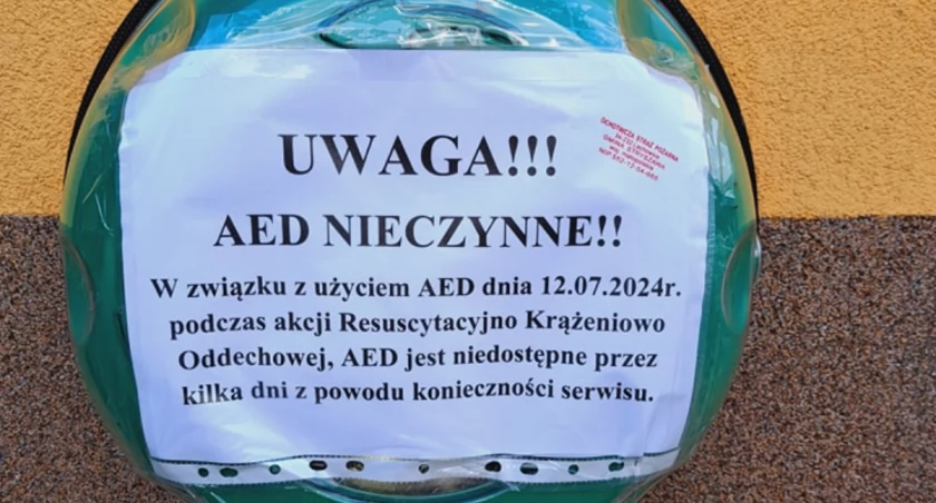 Lachowice przez kilka dni bez defibrylatora 