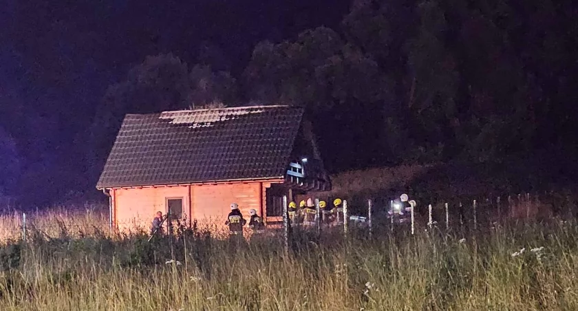 Pożar budynku letniskowego w Skawicy