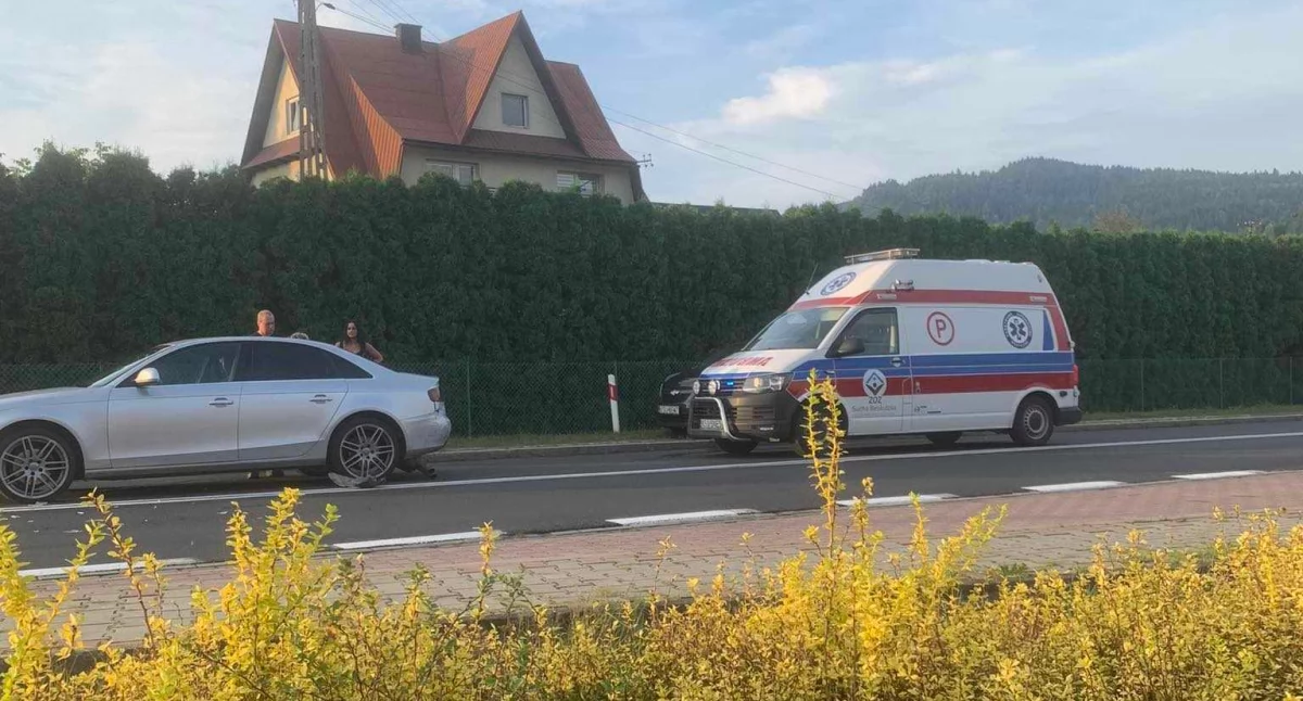 Zawoja Dolna: Kolizja na drodze wojewódzkiej (Aktualizacja)