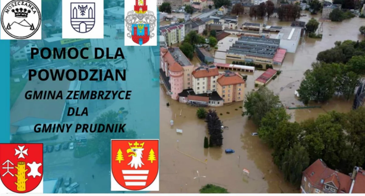 Pomoc dla powodzian - Gmina Zembrzyce dla Gminy Prudnik
