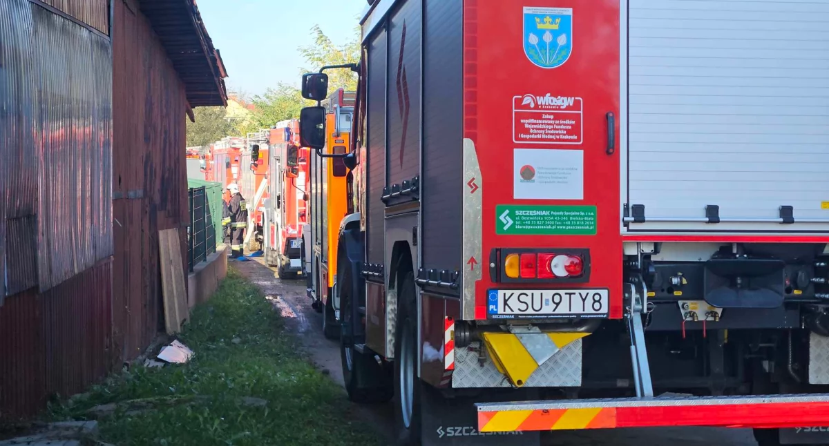 Pożar w zakładzie drzewnym w Makowie Podhalańskim (Aktualizacja)