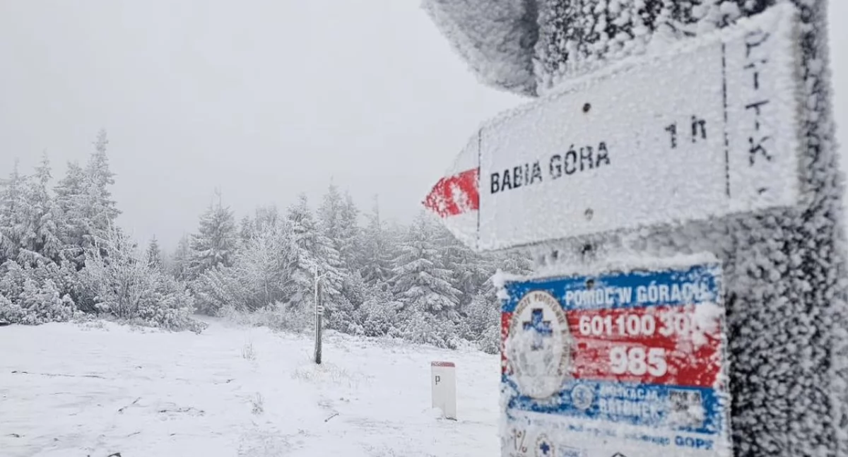  GOPR ostrzega: trudne warunki w rejonie Babiej Góry