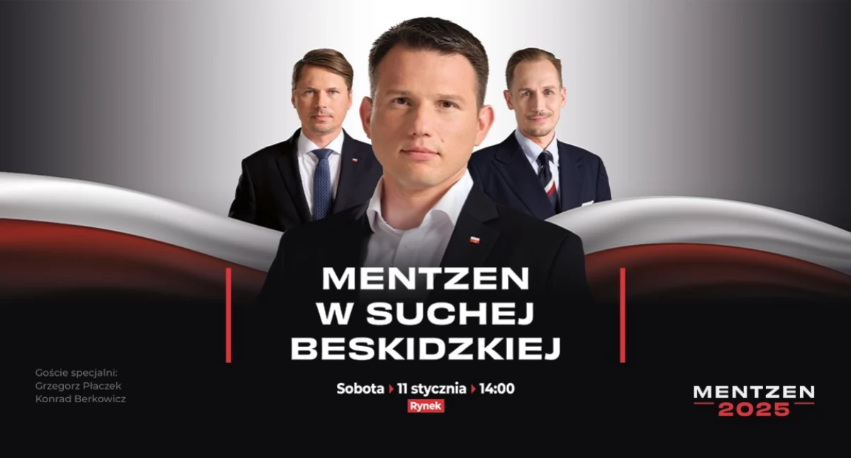 Trwa kampania wyborcza. Sławomir Mentzen odwiedzi Suchą Beskidzką 