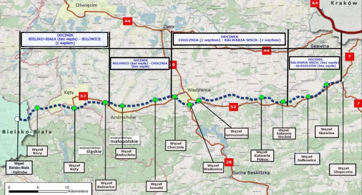 Nowa ekspresówka połączy Beskidy z Krakowem i Bielskiem