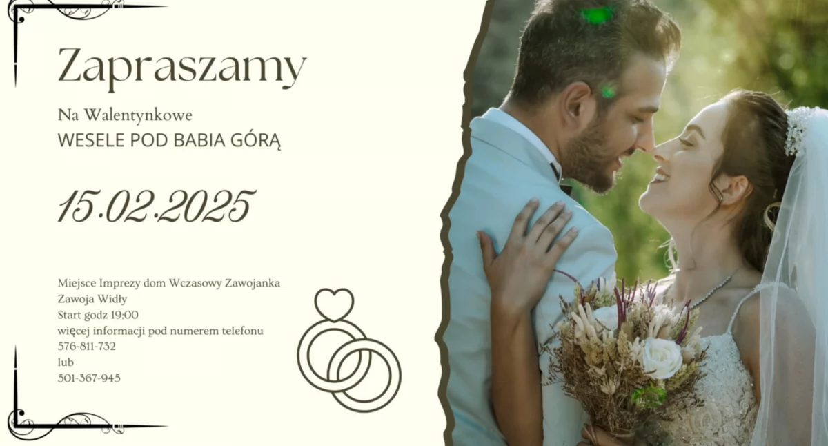 Walentynkowe wesele pod Babią Górą – Dla par i singli! 