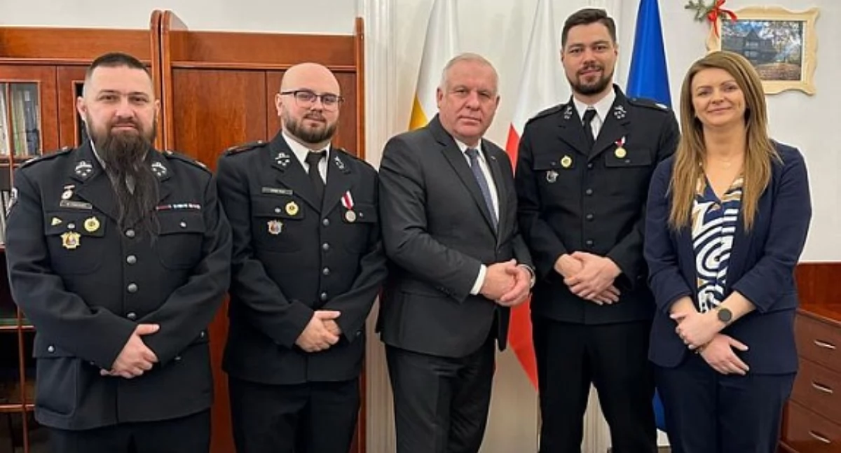 Spotkanie przedstawicieli OSP Zembrzyce z Wicemarszałkiem Województwa Małopolskiego