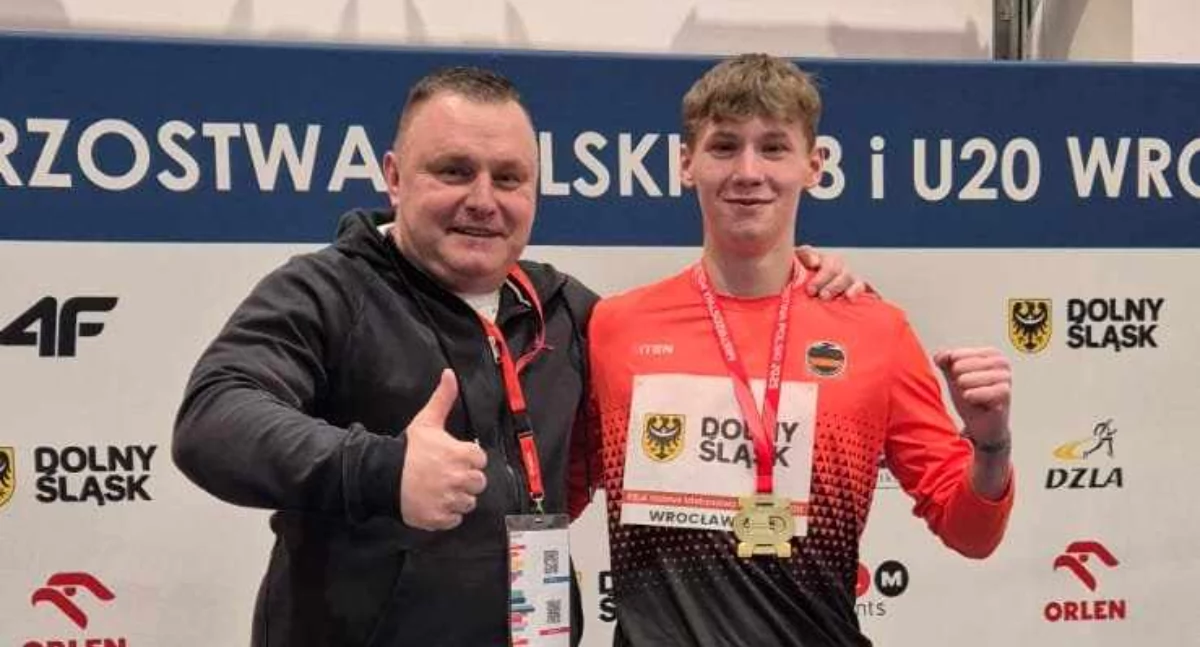 Złoty medal Jakuba Sarleja w mistrzostwach Polski U-18 na 200 metrów