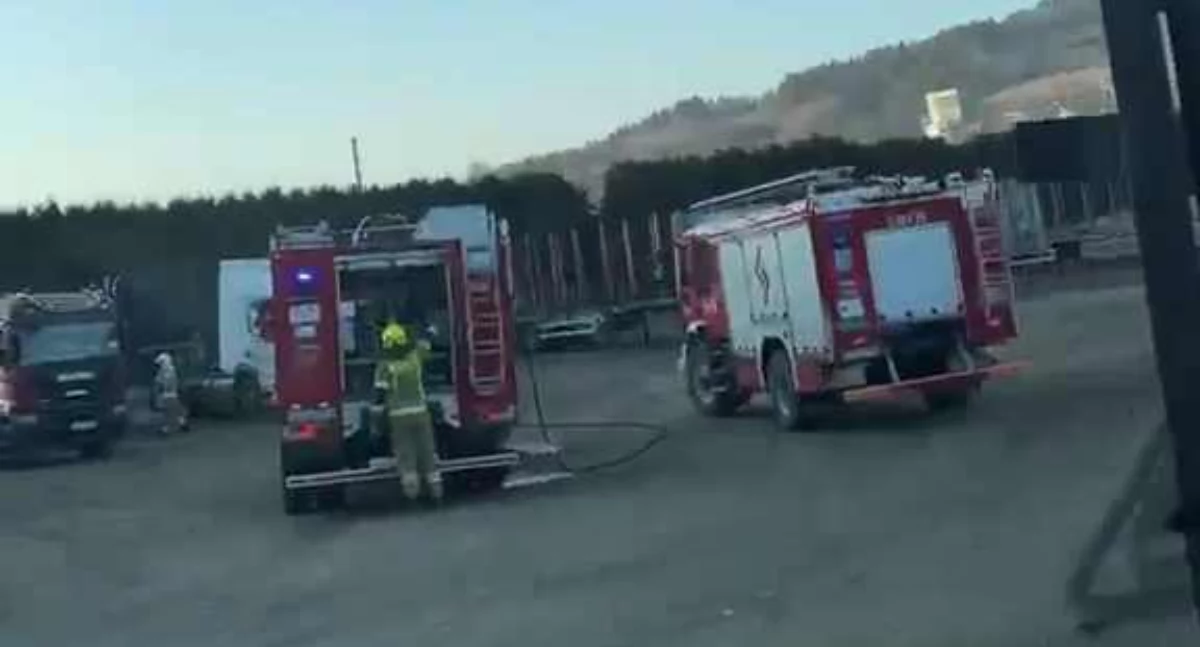 Pożar otulin hydraulicznych w Juszczynie