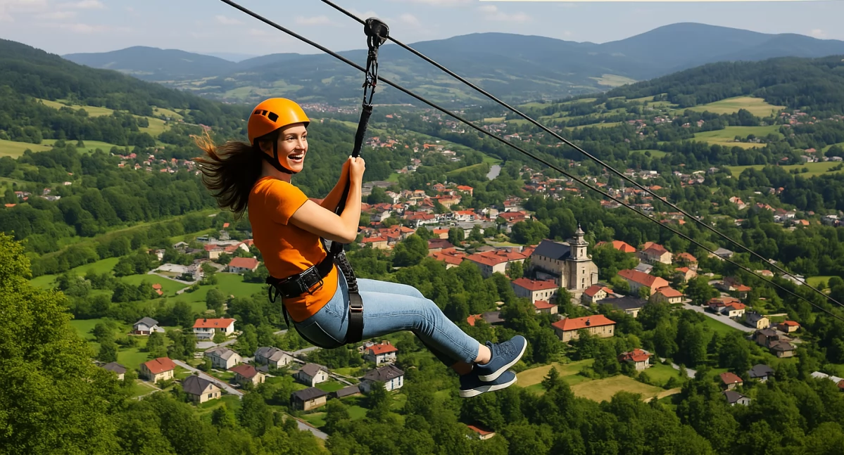 Podniebna atrakcja w Suchej Beskidzkiej? Tyrolka z Mioduszyny na Jasień!  (Aktualizacja) 