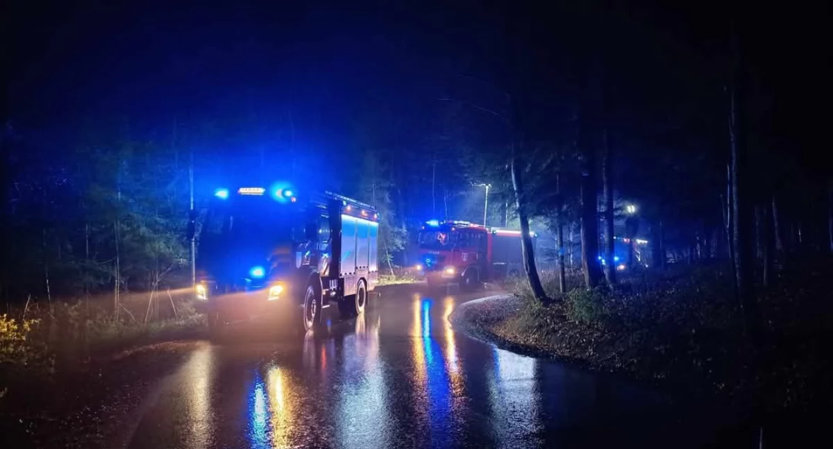 Dachowanie samochodu w Makowie Podhalańskim