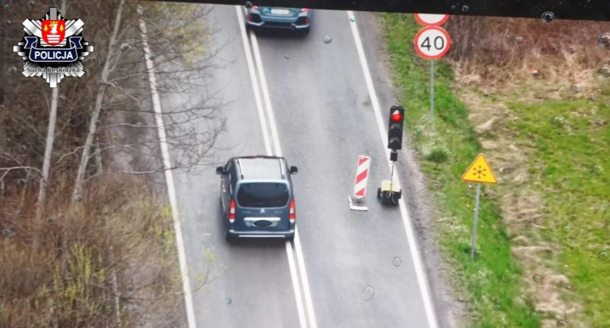 Dron polował na kierowców łamiących przepisy 