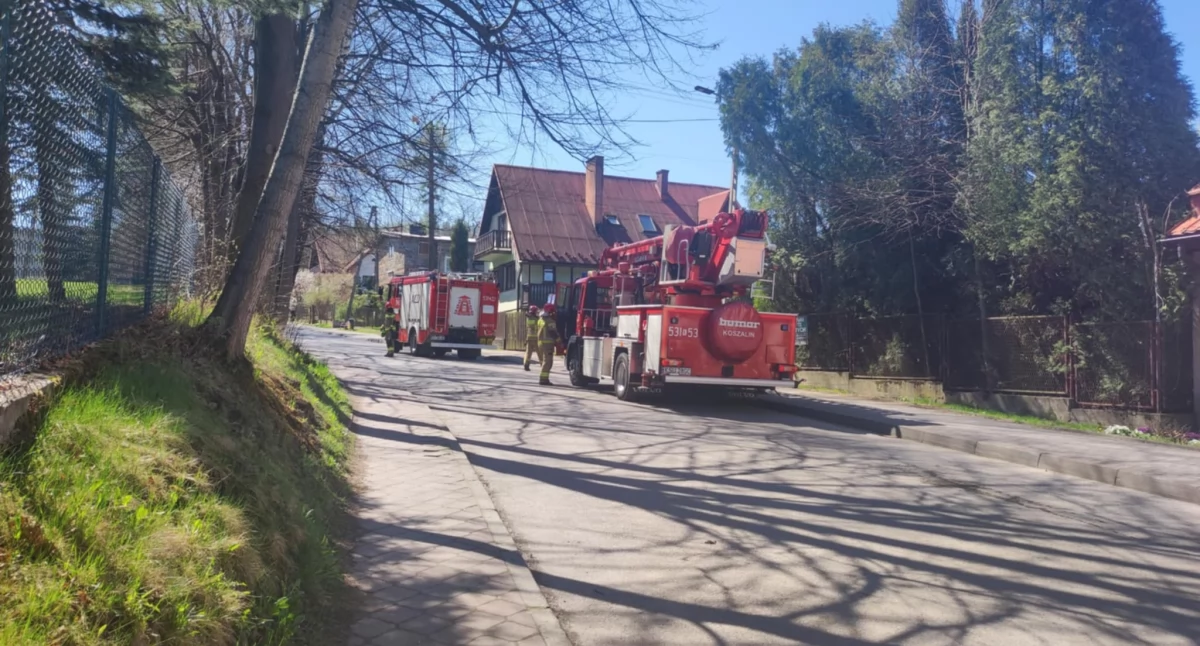 Interwencja straży pożarnej w Suchej Beskidzkiej