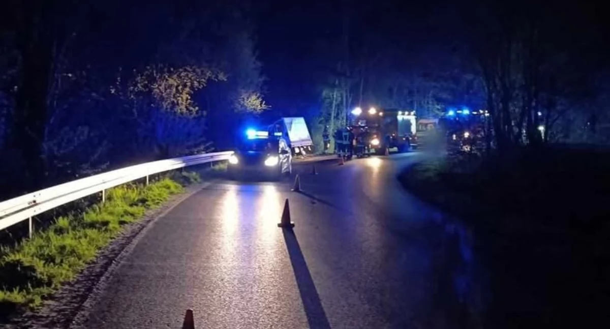 Nocna kolizja w Łętownia, jedna osoba poszkodowana