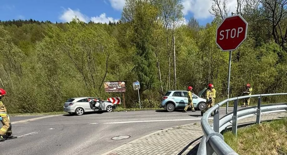 Kolizja w Zembrzycach: Nie ustąpił pierwszeństwa na skrzyżowaniu