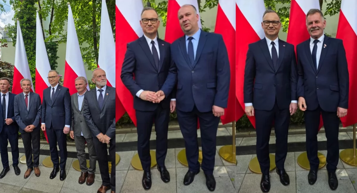 Samorządowcy z powiatu suskiego na uroczystości w Pałacu Prezydenckim