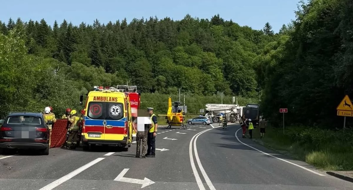 Tragiczny finał wypadku drogowego w Zembrzycach 