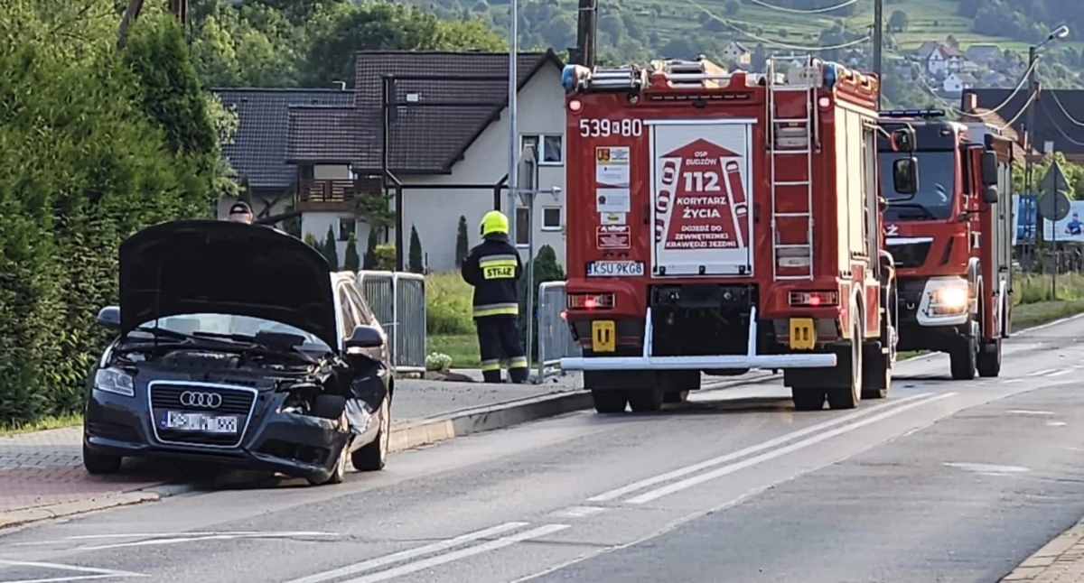 Wypadek drogowy w Budzowie 