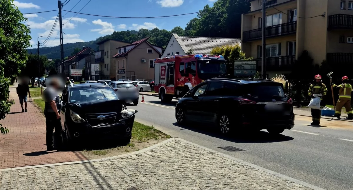 Kolizja w Suchej Beskidzkiej 