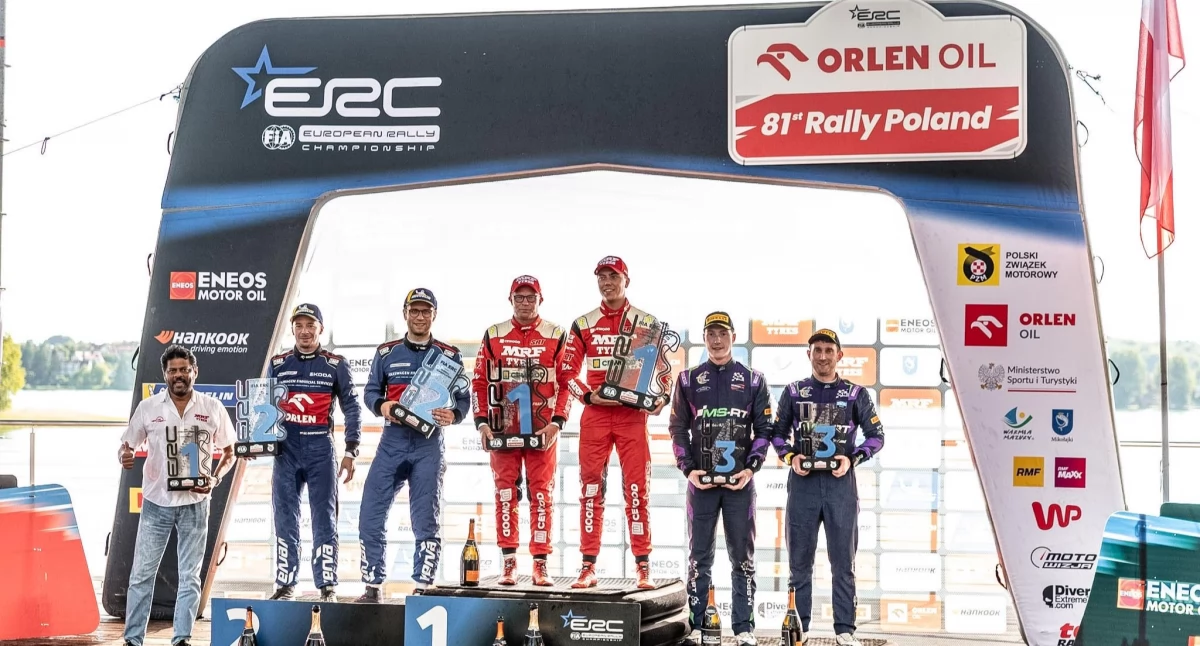 Marczyk i Gospodarczyk na podium ORLEN OIL 81. Rajdu Polski. Załoga ORLEN Team liderem mistrzostw Europy