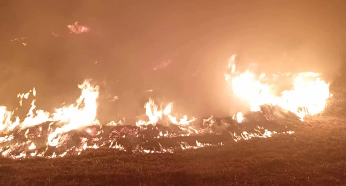 Pożar siana w Toporzysku