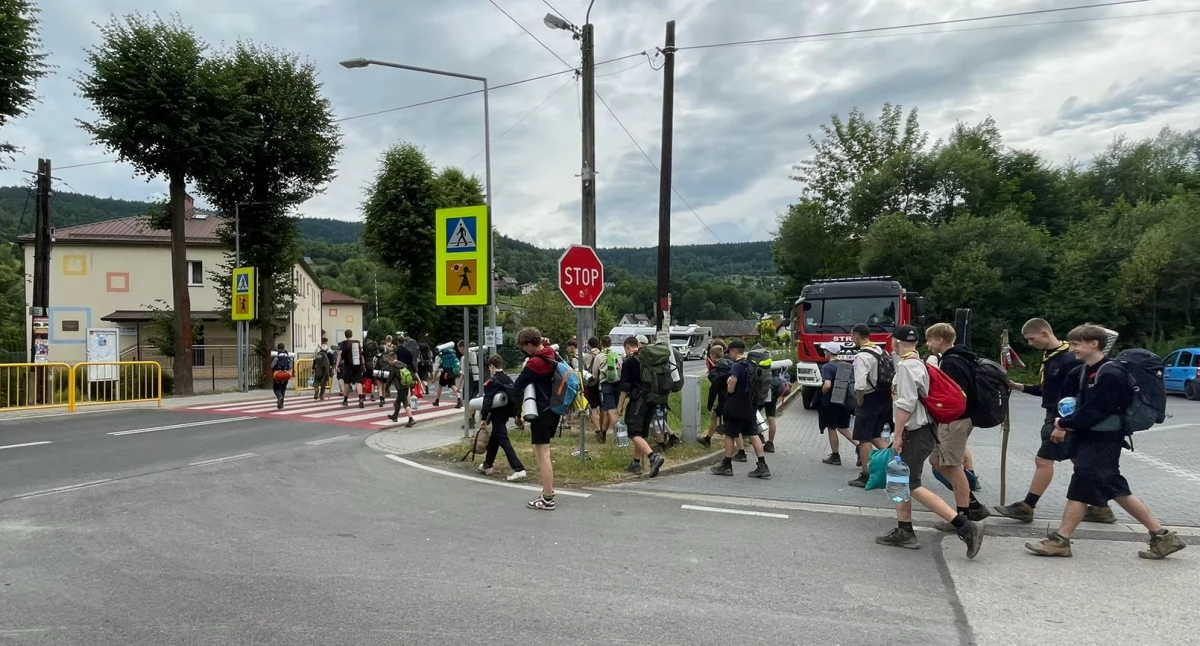 Ewakuacja harcerzy w Budzowie 