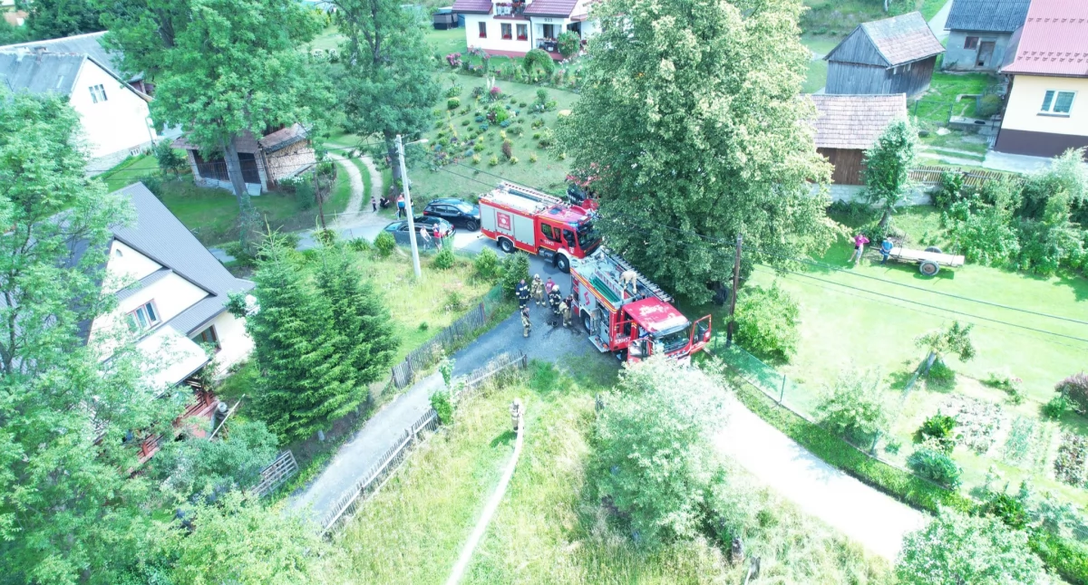 Pożar w Bystrej Podhalańskiej 