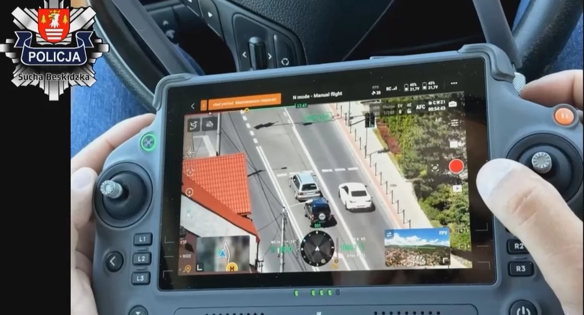 Policyjny dron nad drogami powiatu. Sypią się wysokie mandaty i punkty karne (video)