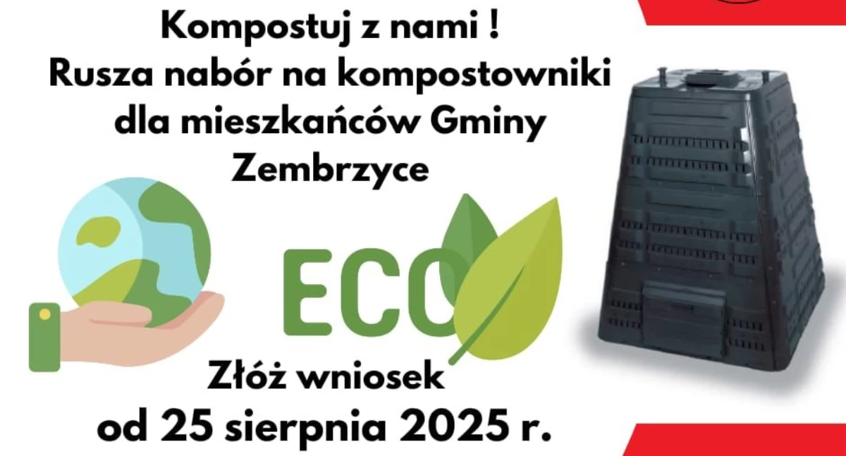 Darmowe kompostowniki dla mieszkańców Gminy Zembrzyce