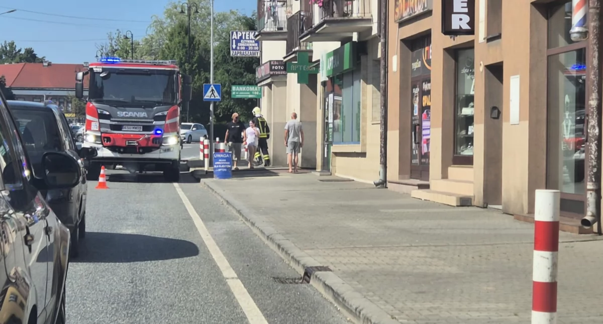 Pożar w centrum Jordanowa 