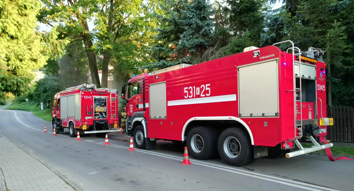 Pożar w Suchej Beskidzkiej 