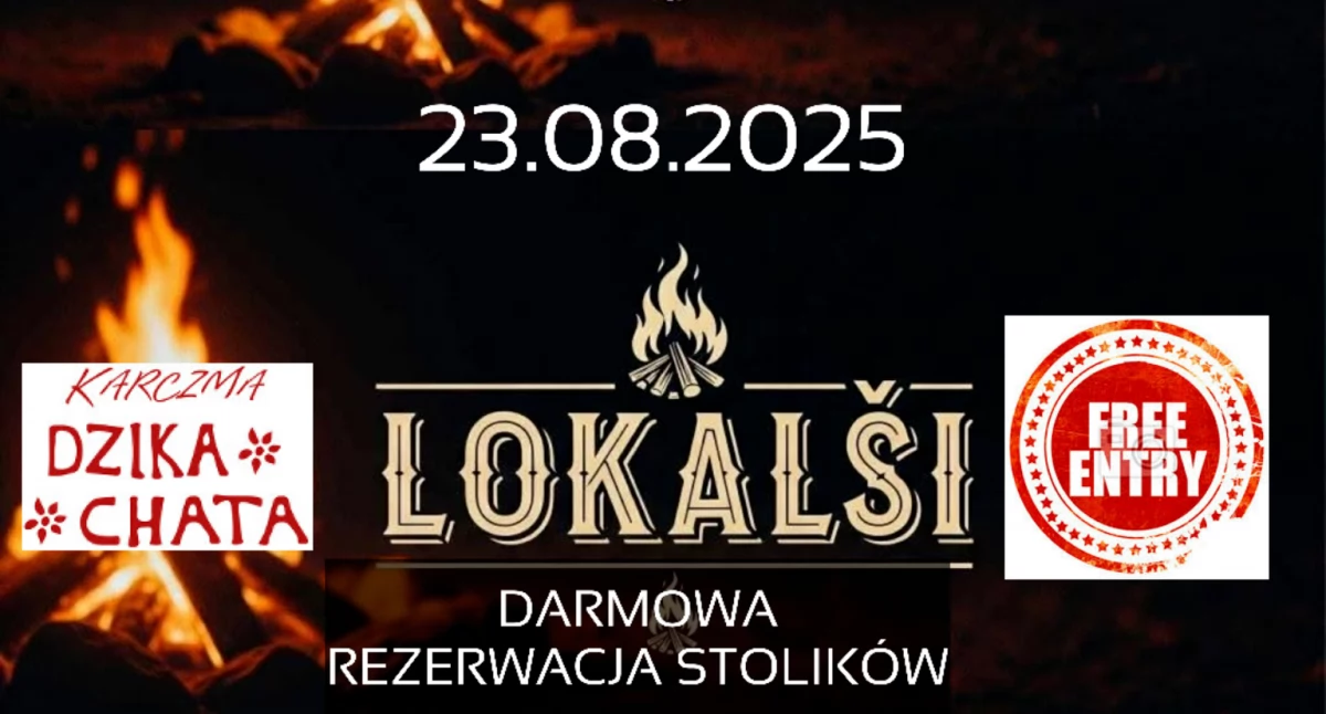 Taneczna sobota z zespołem Lokalsi – 23 sierpnia w Dzikiej Chacie!