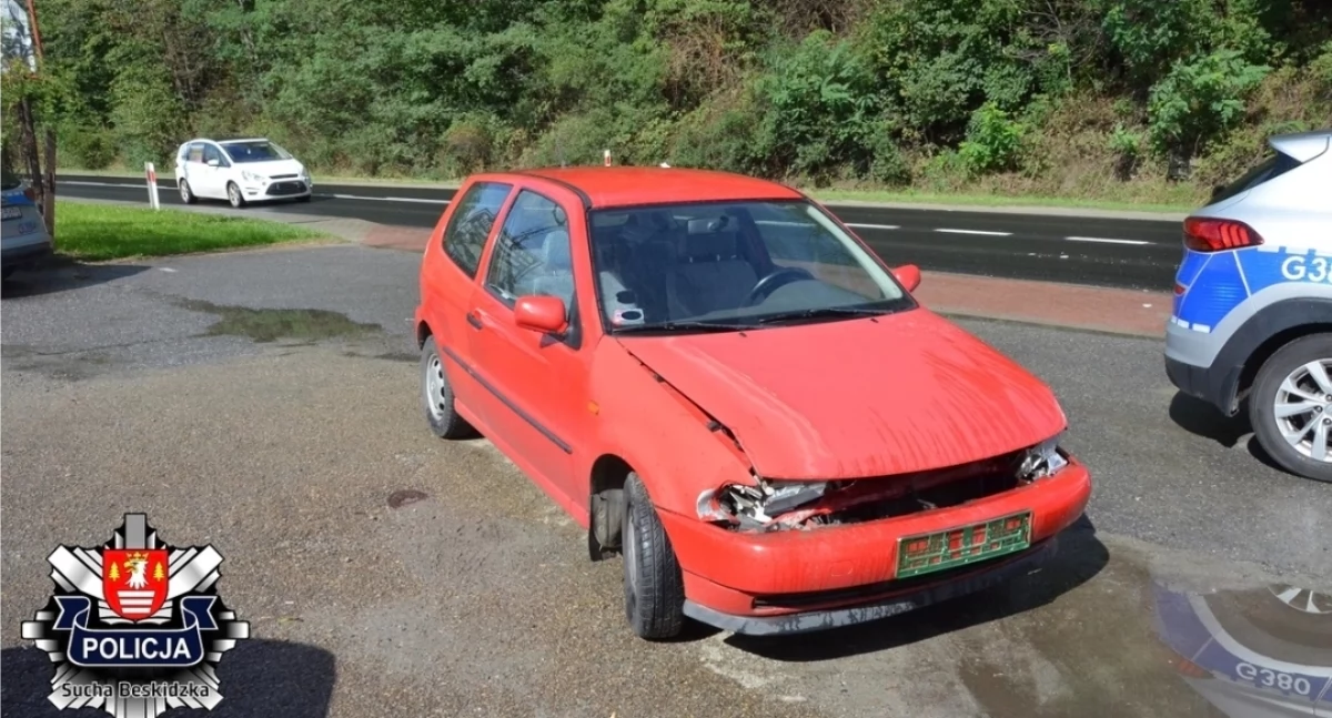 Pijany kierowca spowodował kolizję w Suchej Beskidzkiej