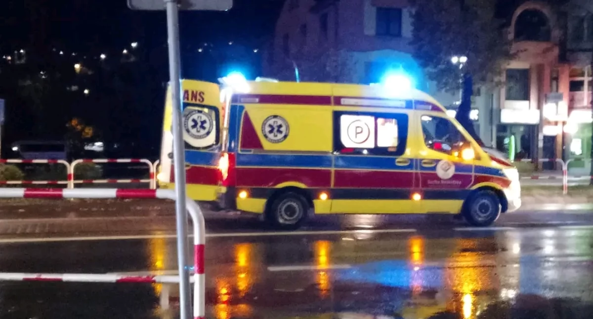 Potrącenie pieszego w Suchej Beskidzkiej