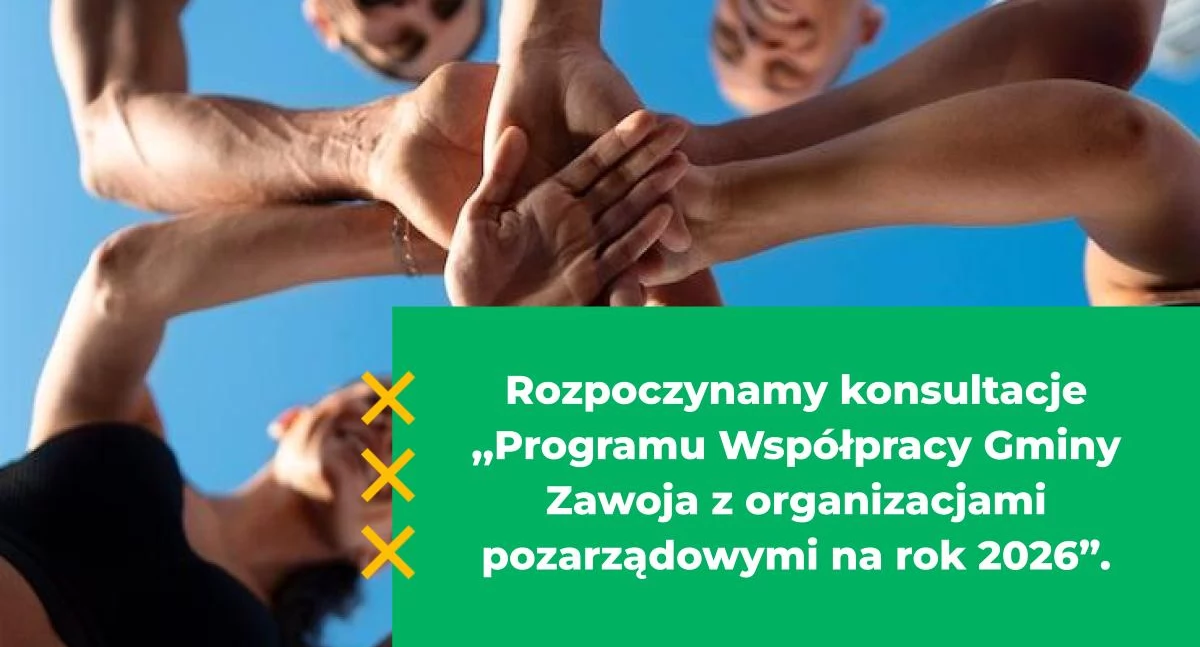 Ogłoszenie o konsultacjach projektu „Programu Współpracy Gminy Zawoja z organizacjami pozarządowymi na 2026 rok”