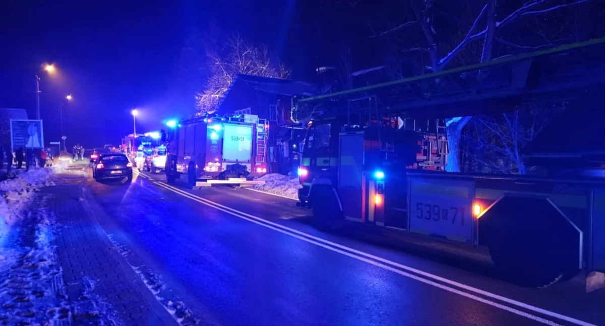 Interwencja straży pożarnych w Skawicy