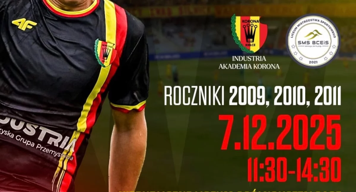 Testy piłkarskie z Akademią Korona Kielce w Liceum Mistrzostwa Sportowego