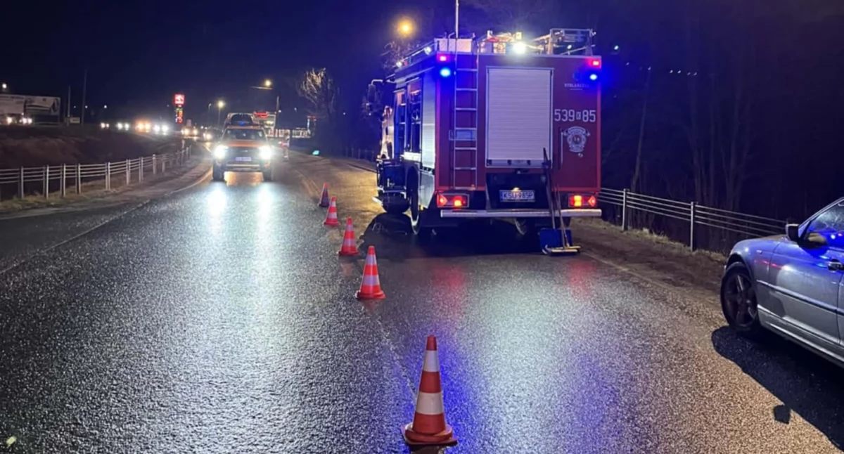Wypadek w Suchej Beskidzkiej. Jedna osoba ranna