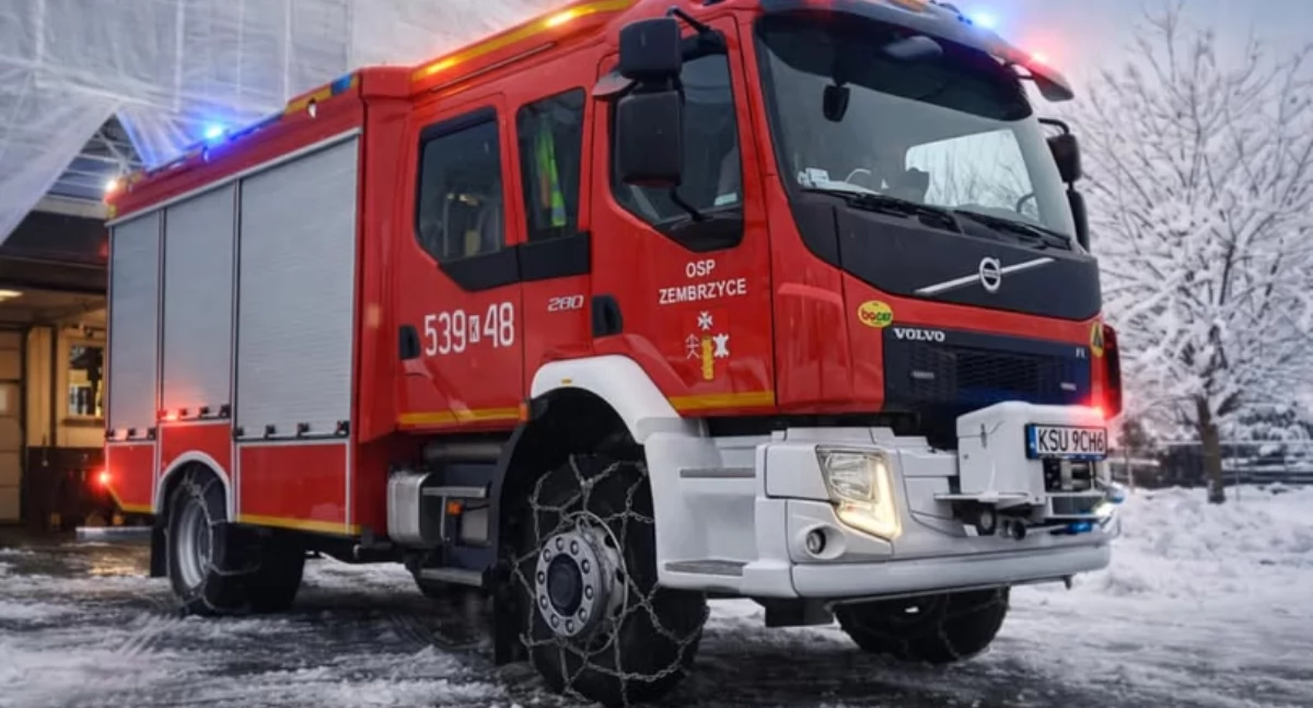 Pożar w tartaku w Suchej Beskidzkiej 