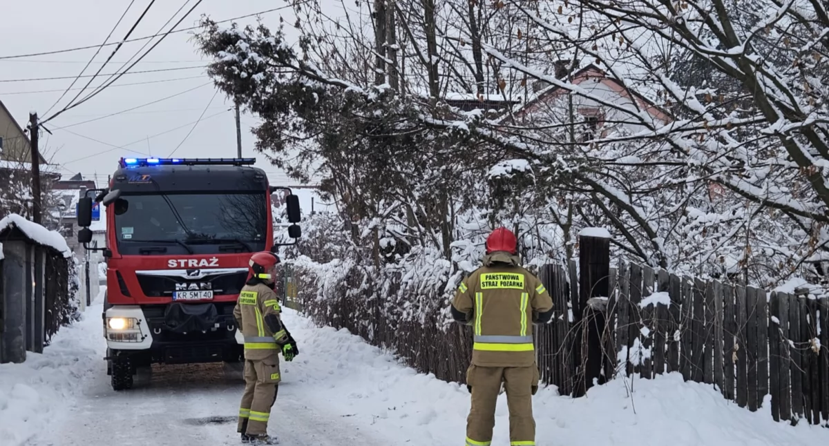 Interwencja strażaków w Makowie Podhalańskim